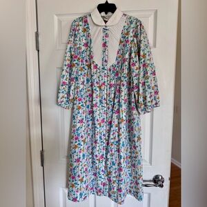 Neiman Marcus Vintage Floral Coat Drees  original size 14 ( size 6-8)